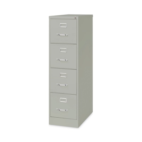 Office Filing Cabinets & Shelves | Alera 26131 15 in. x 26.5 in. x 52 in. Letter-Size 4-Drawer Economy Vertical File - Light Gray image number 0