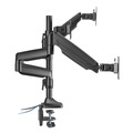  | Alera ALEAEMA3H AdaptivErgo 15.4 lbs. Capacity 360-Degree Rotation plus/-90-Degree Tilt 90-Degree Pan Triple Arm with USB for 32 in. Monitors - Black image number 2