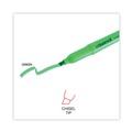 Office Jansan | Universal UNV08852 Chisel Tip Pocket Highlighters - Fluorescent Green (1 Dozen) image number 7