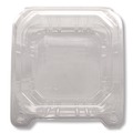 Food Trays, Containers, and Lids | Karat FP-HC66PET-1C PET Plastic Hinged Container 6 x 6 x 3.3 Clear Plastic (500/Carton) image number 2
