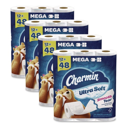 Office Jansan | Charmin 08813 2-Ply Septic Safe Ultra Soft Bathroom Tissue - Mega Roll White (4/Carton) image number 0