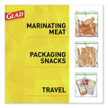 $99 and Under Sale | Glad 60771 Fold-Top Sandwich Bags, 6.5-in X 5.5-in, Clear, 180/box, 12 Boxes/carton image number 4