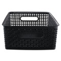 Office Jansan | Advantus 40327 14.25 in. x 10.25 in. x 4.75 in. Weave Bins - Black (2/Pack) image number 0