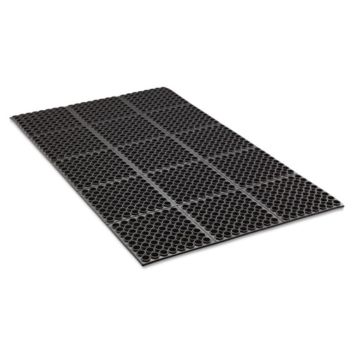 Cleaning & Janitorial Supplies | Crown WS TF35BK 36 in. x 60 in. Safewalk Heavy-Duty Anti-Fatigue Drainage Mat - Black image number 0