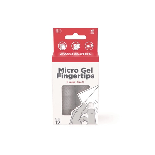 Cleaning Cloths | LEE 41090 Size 13 Micro-Gel Fingertips - X-Large Clear (12/Pack) image number 0