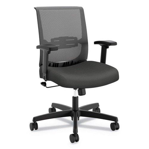  | HON HONCMZ1ACU19 Convergence Mid-Back Task Chair with Adjustable Seat Height - Black Back/Base image number 0