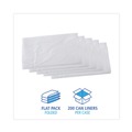 Trash Bags | Boardwalk Z8648VNK 43 in. x 48 in. 56 gal. 16 mic High Density Industrial Can Liners - Natural (200/Carton) image number 4