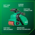 New Year New Savings! Save $25 off $150 | Metabo HPT SB3608DAQ4M 36V MultiVolt Brushless Lithium-Ion 3 in. x 21 in. Cordless Belt Sander (Tool Only) image number 6