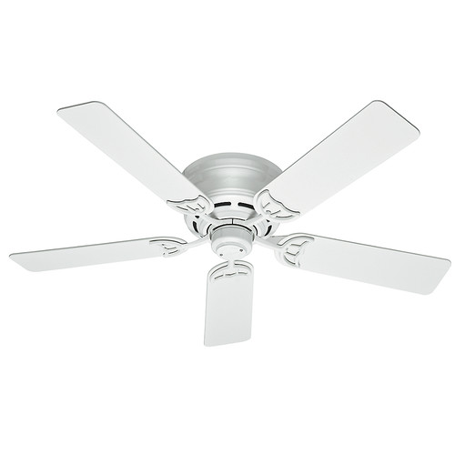 Ceiling Fans | Hunter 53069 52 in. Low Profile III White Ceiling Fan image number 0