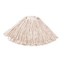 Mops | Rubbermaid Commercial FGF11600WH00 12-Piece 16 oz. Premium Cut-End Cotton Wet Mop Head with 1 in. Orange Band (White) image number 0