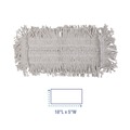 Mops | Boardwalk BWK1618 18 in. x 5 in. Disposable Cotton Dust Mop Head image number 5