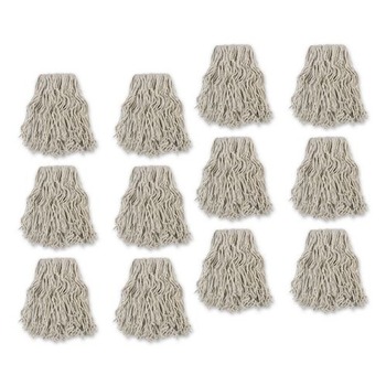 Boardwalk #24 Banded Cotton Mop Heads - White (12/Carton)