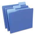 Office Jansan | Universal UNV12301 1/3-Cut Assorted Tab Interior File Folders - Letter Size, Blue (100/Box) image number 1