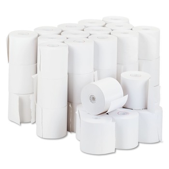 PM Company 3 in. x 150 ft. Impact Bond Paper Rolls - White (50/Carton)