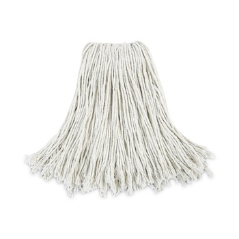Boardwalk #24 Cut-End Cotton Wet Mop Head - White (12/Carton)