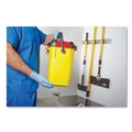 Mop Buckets | Rubbermaid Commercial HYGEN FGQ95088YEL HYGEN 6.8 Gallon Plastic Charging Bucket (Yellow) image number 5