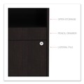  | Alera ALELS583020ES Open Office Desk Series 29.5 x 19.13 x 22.88 Legal/Letter Low File 2-Drawer Cabinet Credenza - Espresso image number 5