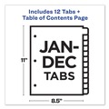  | Avery 11847 11 in. x 8.5 in. 12-Tab Jan. to Dec. Customizable TOC Ready Index Multicolor Tab Dividers - White (1 Set) image number 5