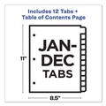 Office Jansan | Avery 11847 11 in. x 8.5 in. 12-Tab Jan. to Dec. Customizable TOC Ready Index Multicolor Tab Dividers - White (1 Set) image number 5