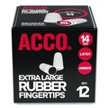 Office Jansan | Swingline S7054014C Rubber Finger Tips - 14 (X-Large), Amber (1 Dozen) image number 0
