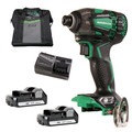 Impact Drivers | Metabo HPT WH18DBDL2CM MultiVolt 18V Brushless Lithium-Ion Cordless Triple Hammer Impact Driver Kit with 2 Batteries (1.5 Ah) image number 0