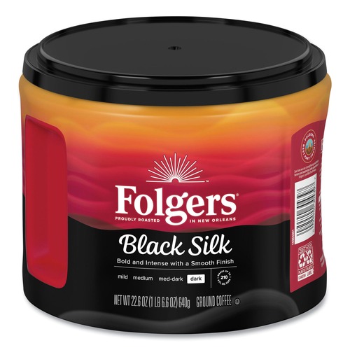  | Folgers 2550030439 22.6 oz. Canister Black Silk Coffee image number 0