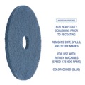 Office Jansan | Boardwalk BWK4017BLU 17 in. Diameter Scrubbing Floor Pads - Blue (5/Carton) image number 5