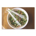 Cutlery | Eco-Products EP-S017-W Plantware Individually Wrapped CPLA Cutlery Fork - White (1000/Carton) image number 3