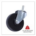 Office Jansan | Alera ALESW790004 3 Wheel 2 Locking Optional Grip Ring Stem Casters for Wire Shelving - Black (4/Set) image number 2
