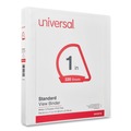 Office Jansan | Universal UNV20742 11 in. x 8.5 in. 1 in. Capacity 3 Rings Slant D-Ring View Binder - White image number 0