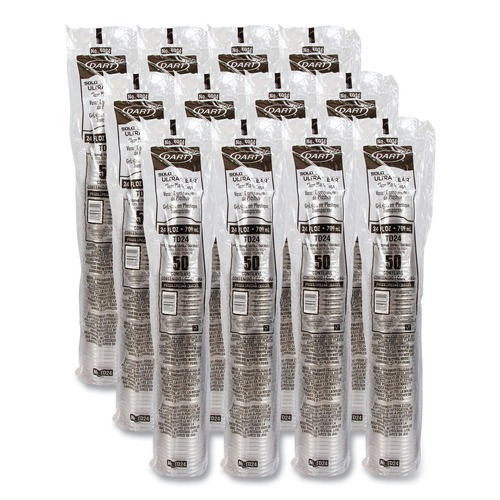 Cutlery | Dart TD24 24 oz. Ultra Clear PET Cold Cups - Clear (600/Carton) image number 0