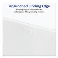 Office Jansan | Avery 11372 11 in. x 8.5 in. 26-Tab Preprinted Legal Exhibit Side 26 to 50 Tab Index Dividers - White (1-Set) image number 4
