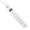  | Innovera IVR71654 7 AC Outlets 4 ft. Cord 1080 Joules Surge Protector - White image number 0
