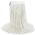 Mops | Boardwalk BWK2020CEA #20 Cut-End Cotton Wet Mop Head - White image number 1