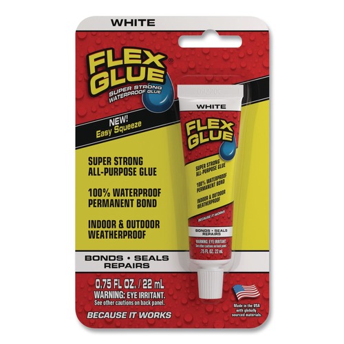 Adhesives & Glues | Flex Seal Products GFSWHTMINI-8 0.75 oz Flex Glue Super Strong Waterproof Glue - Dries White (8/Carton) image number 0