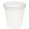 Food Service | Pactiv Corp. YL5024 24 oz 4.55 x 4.55 x 4.35 Newspring DELItainer Microwavable Plastic Container - Clear (480/Carton) image number 2