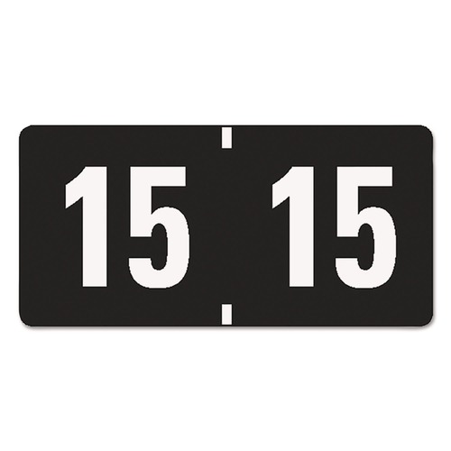 Office Jansan | Smead 68315 0.75 in. x 1.5 in. "20-in Yearly End Tab File Folder Labels - Black (500/Roll) image number 0