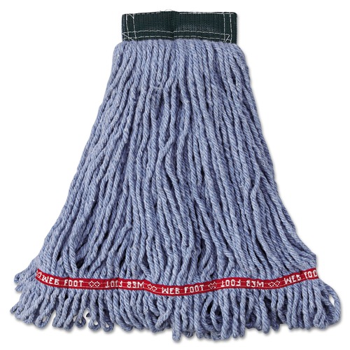 Mops | Rubbermaid Commercial FGA25206BL00 6-Piece Web Foot Shrinkless Cotton/Synthetic Medium Wet Mop Head image number 0