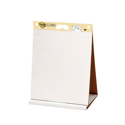 Office Jansan | Post-it Easel Pads Super Sticky 563R 20 in. x 23 in. Unruled Original Tabletop Easel Pad with Self-Stick Sheets - White (20-Sheets/Pad) image number 0