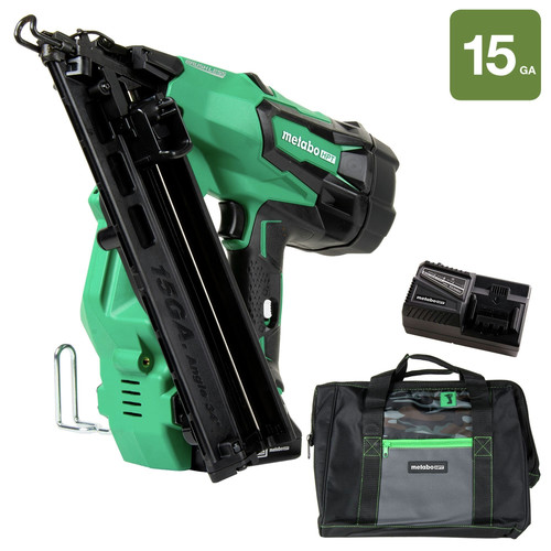 Finish Nailers | Metabo HPT NT1865DMASM 18V 15 Gauge Cordless Brushless Lithium-Ion Finish Nailer Kit image number 0