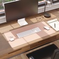 Desk Accessories & Office Organizers | Smead 64834 31.5 in. x 15.7 in. Vegan Leather Desk Pads - Light Pink image number 6
