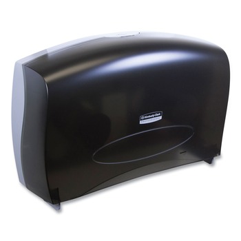 Kimberly-Clark Professional 20.4 in. x 5.8 in. x 13.1 in. Cored JRT Jumbo Combo Tissue Dispenser - Smoke/Gray