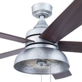 Ceiling Fans | Prominence Home 51660-45 52 in. Brightondale Industrial Style Indoor Outdoor LED Ceiling Fan with Light - Galvanized image number 3