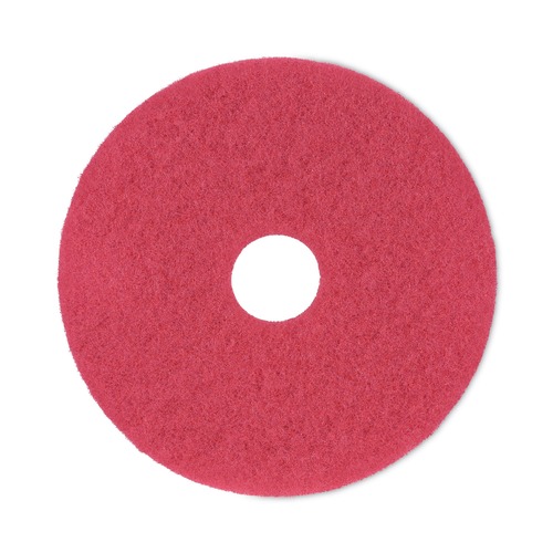  | Boardwalk BWK4017RED 17 in. Diameter Buffing Floor Pads - Red (5/Carton) image number 0