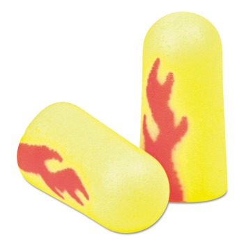 3M E A Rsoft Blasts Uncorded Foam Earplugs - Yellow Neon/Red Flame (200/Box)