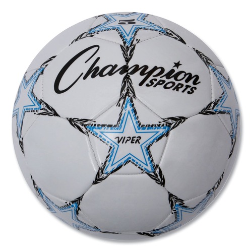 Outdoor Games | Champion Sports VIPER5 8.5 in. - 9 in. No. 5 VIPER Soccer Ball - White image number 0