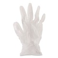 Disposable Gloves | Boardwalk BWK361LBX 3.6 mil Thick Powder-Free Exam Vinyl Gloves - Large, Clear (100/Box) image number 1