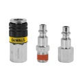 Air Tool Adaptors | Dewalt DXCM036-0207 3-Piece 1/4 in. NPT Industrial Coupler and Plug Kit image number 0