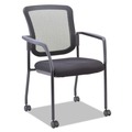 Labor Day Sale! Save $30 off $199! | Alera ALEEL4314 26 in. x 25.6 in. x 36.2 in. Guest-Stacking Mesh Chair - Black image number 2