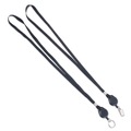  | Advantus 75547 34 in. Long Metal Split Ring Fastener Lanyards with Retractable ID Reels - Black (12/Pack) image number 2